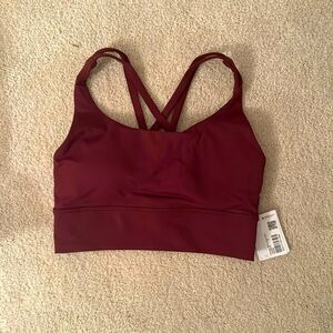 Lululemon NWT Energy Long Line Bra - Burgundy size 4